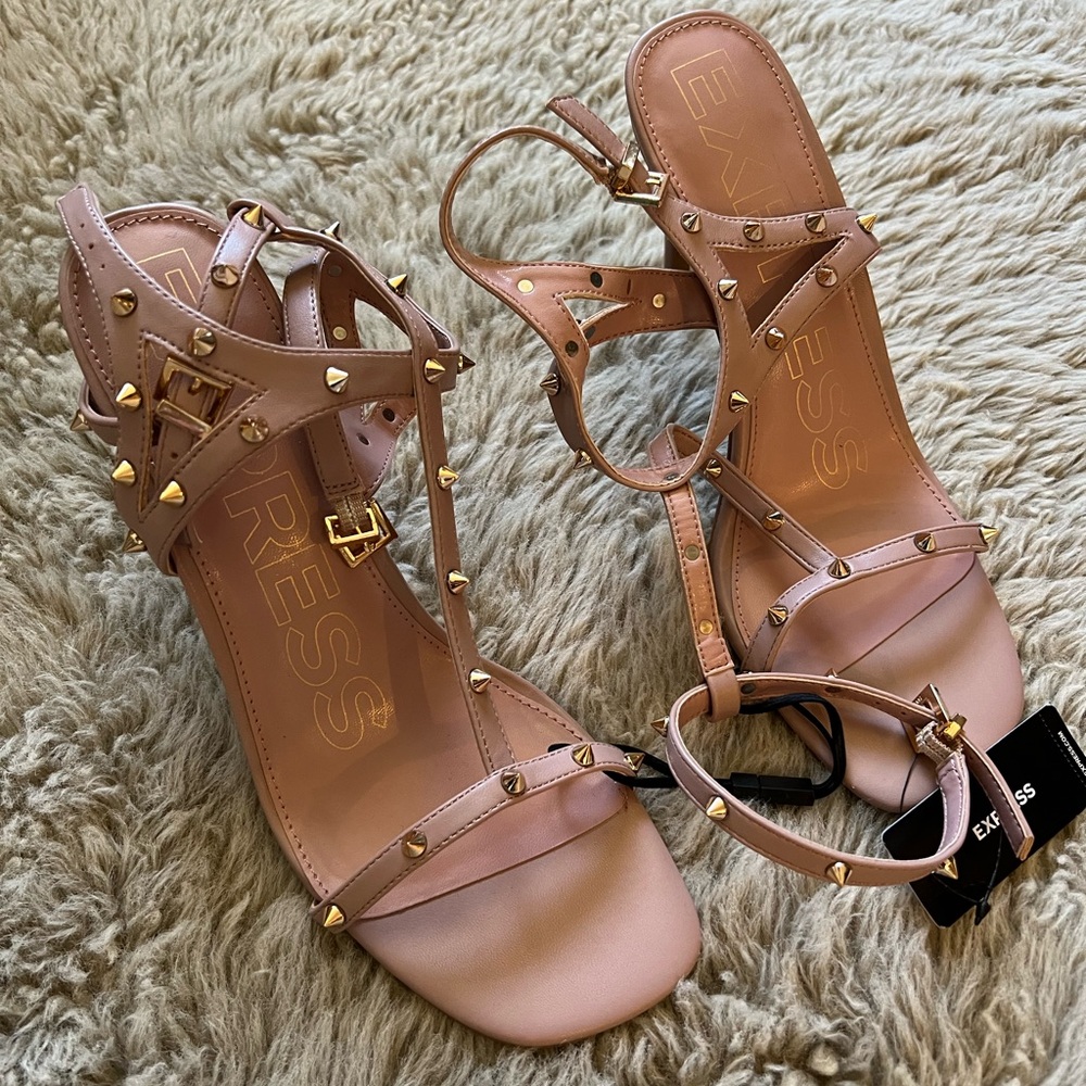 Express Pink Studded Women's Sandals